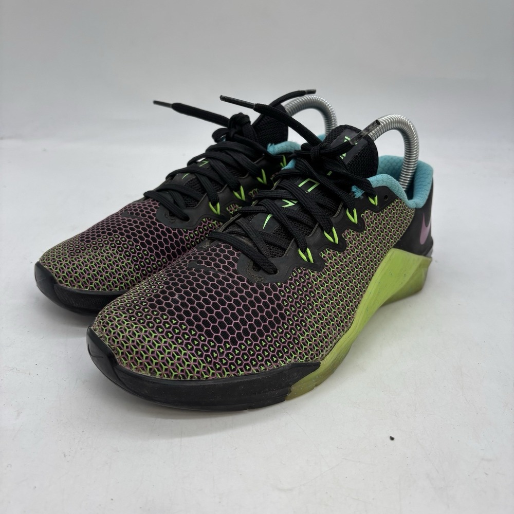 Nike Metcon 5 AMP Running Shoes Womens 7.5 CD3398-063 Lace Up Black Green
